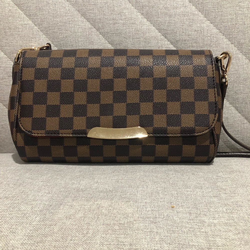 Canvas checkered crossbody